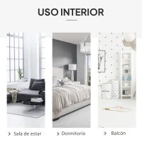 Outsunny Silla Colgante Redondo de Ø60 cm Silla Hamaca Columpio con Cojín y Cuerda de Algodón para Interior y Exterior Carga 120 kg 80x80x42 cm Beige(m-7)