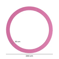 SPORTNOW 8FT Trampoline Spring Cover, Plastic Trampoline Pad Replacement with Elastic Cord, Waterproof, UV Resistant and Tear-Resistant, Pink(m-3)