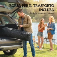 Outsunny Gazebo Pieghevole 2x2 m Regolabile con 4 Pareti Laterali, in Metallo e Tessuto Oxford Grigio Chiaro(m-8)