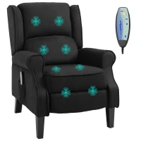 HOMCOM Poltrona Relax Massaggiante Reclinabile con Telecomando, 78x83x101cm, Nero(m-11)