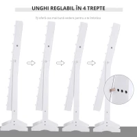 HOMCOM dulap bijuterii, oglinda si leduri incluse,40x37x146 cm(m-6)