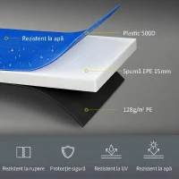 SPORTNOW Husă pentru Trambulină Ø305x30 cm, Pliabilă și Portabilă, din Plastic, PE și Spumă, Multicolor(m-6)