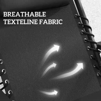 Outsunny Zestaw leżaków ogrodowych 3w1 z poduszkami i stolikiem(m-6)