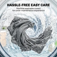 Outsunny Patio Furniture Set Modular Garden Sofa Set 6 Pieces with Dining Table for Outdoor Patio Grey(m-8)