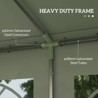 Outsunny 6 x 4m Party Gzebo, Party Marquee, Heavy Duty, Removable Sidewalls & Zippered Doors, Windows, Water Resistant-Whtie(m-4)