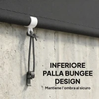 Outsunny Tenda a Rullo Avvolgibile in Poliestere Anti-UV con Catenella, 240x160 cm, Grigio Scuro(m-7)