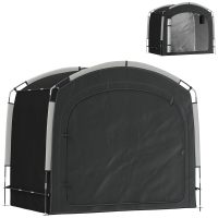 Outsunny Tente de vélo abri de vélo portable pour 3-4 vélos avec 2 poches latérales 220 x 150 x 195 cm noir