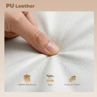 HOMCOM Bar Stools Adjustable Swivel Kitchen Chairs with Backrest Armrest Set of 2 PU Leather White(m-7)