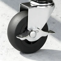 Outsunny Carrinho de Serviço em Rattan com Tampo de Eucalipto FSC, Prateleira, Rodas e Pegador Lateral 95 x 54 x 84 cm(m-8)