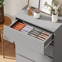 HOMCOM Chest of Drawers, 4-Drawer Storage Cabinets, Modern Dresser, Storage Drawer Unit for Bedroom(m-9)