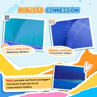 AIYAPLAY Castello Gonfiabile Parco Acquatico 5 in 1, 360x250x195cm, Multicolore(m-5)