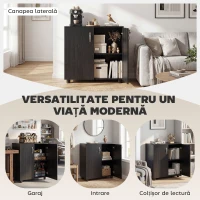 Vinsetto Dulap de Birou pentru Documente Multifuncțional cu Încuietoare, 2 Uși și Raft Interior, 80x40x80 cm, Negru(m-7)