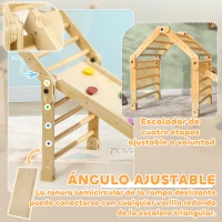 AIYAPLAY Escalada para Niños de 18-48 Meses 3 en 1 con Rampa para Deslizarse o Escalar 175x70x89 cm Multicolor(m-7)