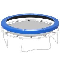 SPORTNOW Vervangende randafdekking voor trampolines, waterdicht, scheurvast, Ø366 cm, Blauw(m-10)