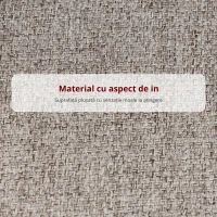 HOMCOM Set 2 Scaune de Bar cu Spătar și Suport pentru Picioare, Acoperire din Material Textil și Picioare din Oțel, Gri(m-7)