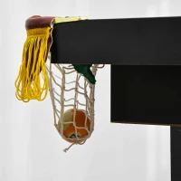 SPORTNOW Stół bilardowy 2w1, stół do tenisa stołowego, z akcesoriami, 140x63x80cm, Niebieski/Zielony(m-9)