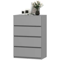 HOMCOM Chest of Drawers, 4-Drawer Storage Cabinets, Modern Dresser, Storage Drawer Unit for Bedroom(m-11)