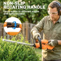 Outsunny 20" Cordless Hedge Trimmer, 18V Electric Hedge Cutter with 51cm Dual Action Blade, 2000mAh Battery and Charger(m-7)