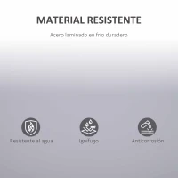 Vinsetto Armario Archivador Metálico con 2 Puertas Cerradura Estante Ajustable para Sala de Estar Estudio 80x40x92,5 cm Gris(m-4)