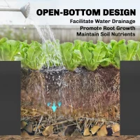 Outsunny Podwyższona grządka w kształcie litery L, odporna na warunki atmosferyczne, wykonana z ocynkowanej stali, 150 x 150 x 55 cm, czarna(m-7)