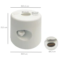Outsunny Pack de 4 Pesos para Carpas Plegables Soportes Rellenables con 8,7 kg de Agua o 12 kg de Arena Ø21,5/24x25,5 cm Blanco(m-3)
