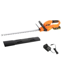 Outsunny 20" Cordless Hedge Trimmer, 18V Electric Hedge Cutter with 51cm Dual Action Blade, 2000mAh Battery and Charger(m-10)