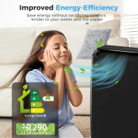 HOMCOM Portable Air Conditioner 12000 BTU, 4-in-1 Air Conditioning Unit, Dehumidifier, Cooling, Fan, Sleep Mode with 2 Speeds(m-6)