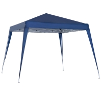Outsunny Carpa Plegable 3x3 m, Pop-up, Cenador Pabellón de Jardín, Altura Ajustable con Bolsa de Transporte, Anti-UV, Impermeable, Gazebo para Camping, Fiestas, Exterior, Azul