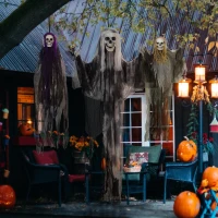Zestaw 3 wiszących szkieletów Halloween, regulowane ramiona(m-2)