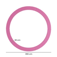 SPORTNOW 12FT Trampoline Spring Cover, Plastic Trampoline Pad Replacement with Elastic Cord, Waterproof, UV Resistant and Tear-Resistant, Pink(m-3)