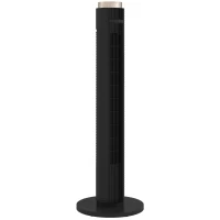 HOMCOM Tower Fan with WiFi App Control, Standing Floor Fan with 3 Speed 4 Modes, 12 Hour Timer and Night Light Black(m-1)