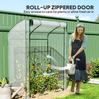 Szklarnia z drzwiami, łukowy dach, stalowa konstrukcja, zimowa(m-4)