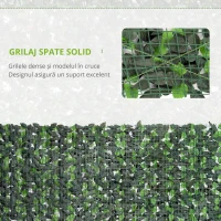 Outsunny Gard Artificial 1,3 m – Rola Verde „Viu Mereu”, Montaj Simplu(m-5)