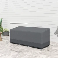 Outsunny Schutzhülle für Gartenmöbel Winterfest Wasserdicht Abdeckung Anti-UV 600D Oxford Gewebe 190,5 x 72 x 76cm Hellgrau(m-8)