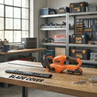 Outsunny 20" Cordless Hedge Trimmer, 18V Electric Hedge Cutter with 51cm Dual Action Blade, 2000mAh Battery and Charger(m-9)