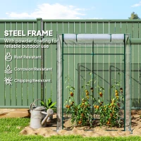 Szklarnia z drzwiami, łukowy dach, stalowa konstrukcja, zimowa(m-7)