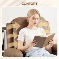 HOMCOM Fotoliu Relax Rabatabil cu Funcție de Masaj și Încălzire din Piele Ecologică cu 8 Puncte de Masaj, Maro(m-7)