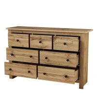 Modern Vintage Storage Cabinet with 7 Drawers, Versatile Sideboard for Living Room, Bedroom & Hallway, 152L x 40W x 88.5H cm, Wood(m-11)
