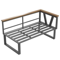 Stylish Modular Garden Sofa Set with Washable 9 cm Cushions, Versatile Garden Furniture Set for 6-7 Seater, 177L x 177W x 79H cm, Gray(m-11)