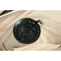 Aufblasbares Camping-Dachzelt fürs Auto/SUV, Platz für 2 Erwachsene + 1 Kind, 220x145x140 cm, Schwarz+Creme(m-10)