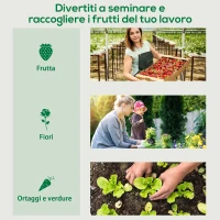 Outsunny Serra da Giardino in PE e Acciaio con 4 Picchetti, 2 Finestre e Copertura Rinforzata, 200x77x148-169cm(m-17)