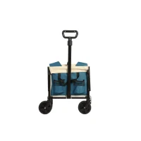 Faltbarer Strand- und Gartenwagen, für Camping, Einkaufen, 66 x 41 x 44,5 cm, Blau(m-5)