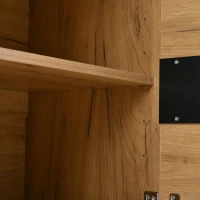 Modern Storage Cabinet with Soft-Close Hinges & Adjustable Shelves, Multifunctional Sideboard for Living Areas, 140L x 40W x 70H cm, Wood(m-10)