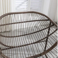 Schaukel-Eiersessel mit dickem Sitzkissen, Indoor & Outdoor Comfy Rocker Chair, 111x 94.5x 80 cm, Grün(m-11)