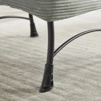 Lounge-Sessel mit Hocker, Armlehnen und einer Seitentasche, Flanellbezug, 69.9x64.0x95.0 cm, Hellgrün(m-9)