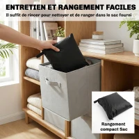 Outsunny Ensemble de 4 Housses Salon de Jardin Imperméables 420D Tissu Oxford, 6 Évents et Sac de Rangement, 142x80x77cm, Noir(m-8)