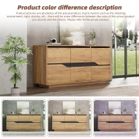 Modern Storage Cabinet with Soft-Close Hinges & Adjustable Shelves, Multifunctional Sideboard for Living Areas, 140L x 40W x 70H cm, Wood(m-4)
