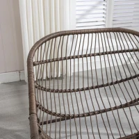 Poltrona a uovo dondolante con cuscino imbottito spesso, Interni & Esterni Poltrona a dondolo comoda, 111x94,5x80 cm, Grigio scuro(m-8)