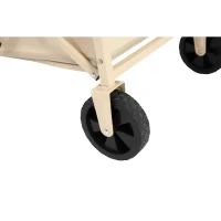 Faltbarer Strand- und Gartenwagen, für Camping, Einkaufen, 66 x 41 x 44,5 cm, Beige(m-7)