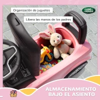 AIYAPLAY Coche Correpasillos con Licencia de Land Rover para Niños 18-36 Meses con Almacenaje Bocina Sonidos de Motor Rosa(m-7)